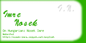 imre nosek business card